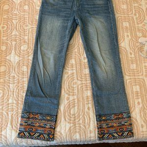 Driftwood Embroidered Denim Jeans 🪡